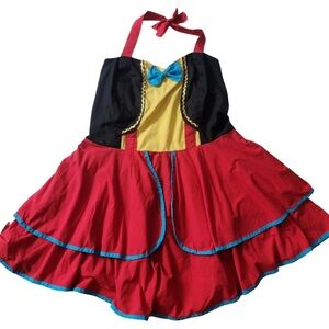 Pinocchio Women 3X Halloween Disneybound Cosplay Puppet Halter Dress Plus